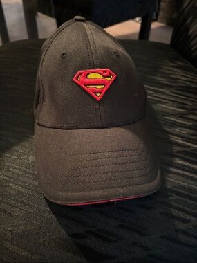 Superman Logo Black Baseball Cap